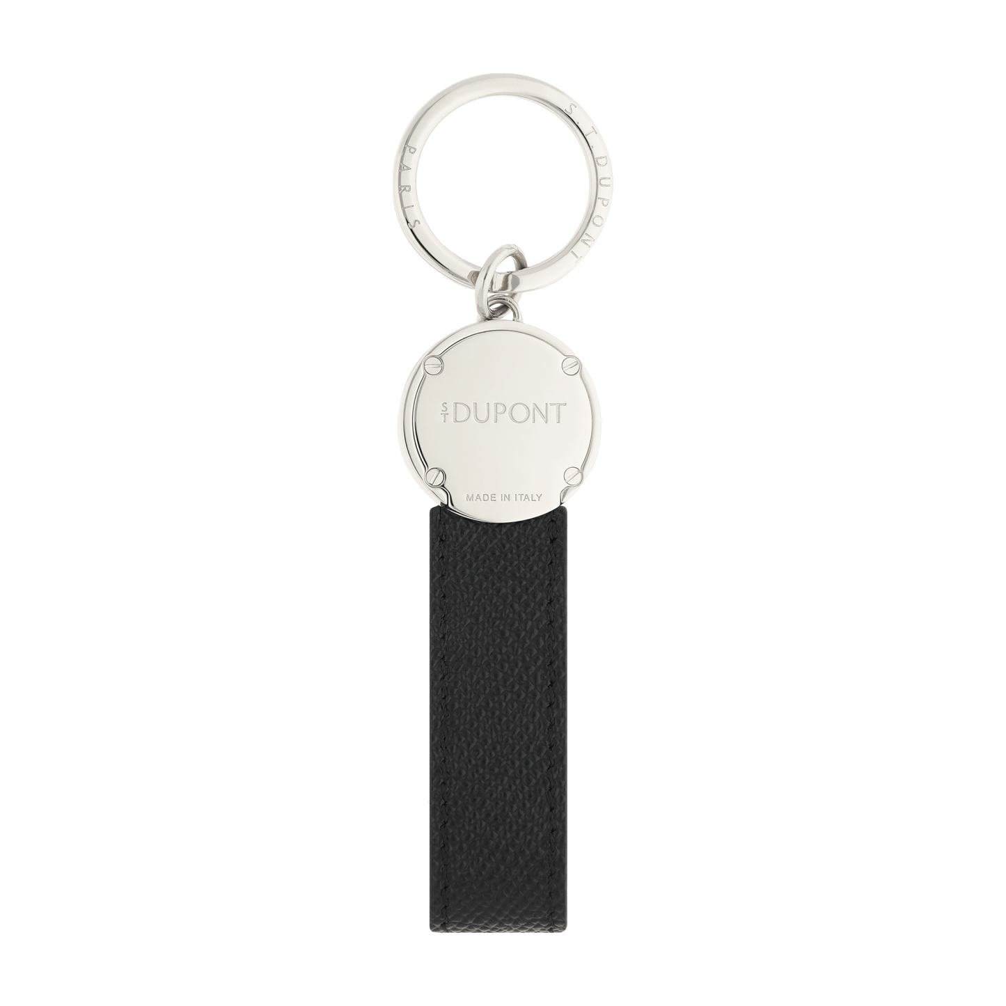 ST Dupont Accessories Keychain Iconic, Palladium, Black