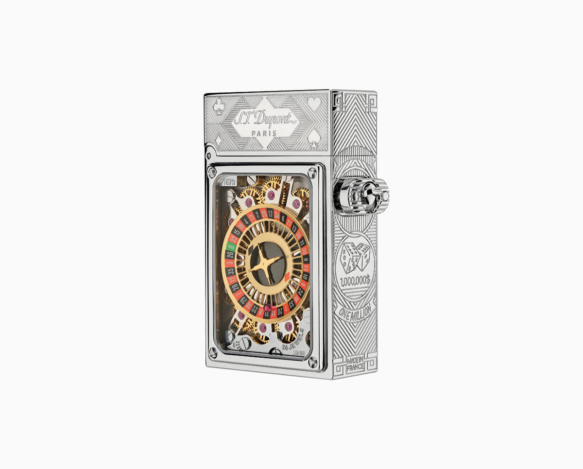 ST Dupont Feuerzeug Haute Creation Palladium, Silver
