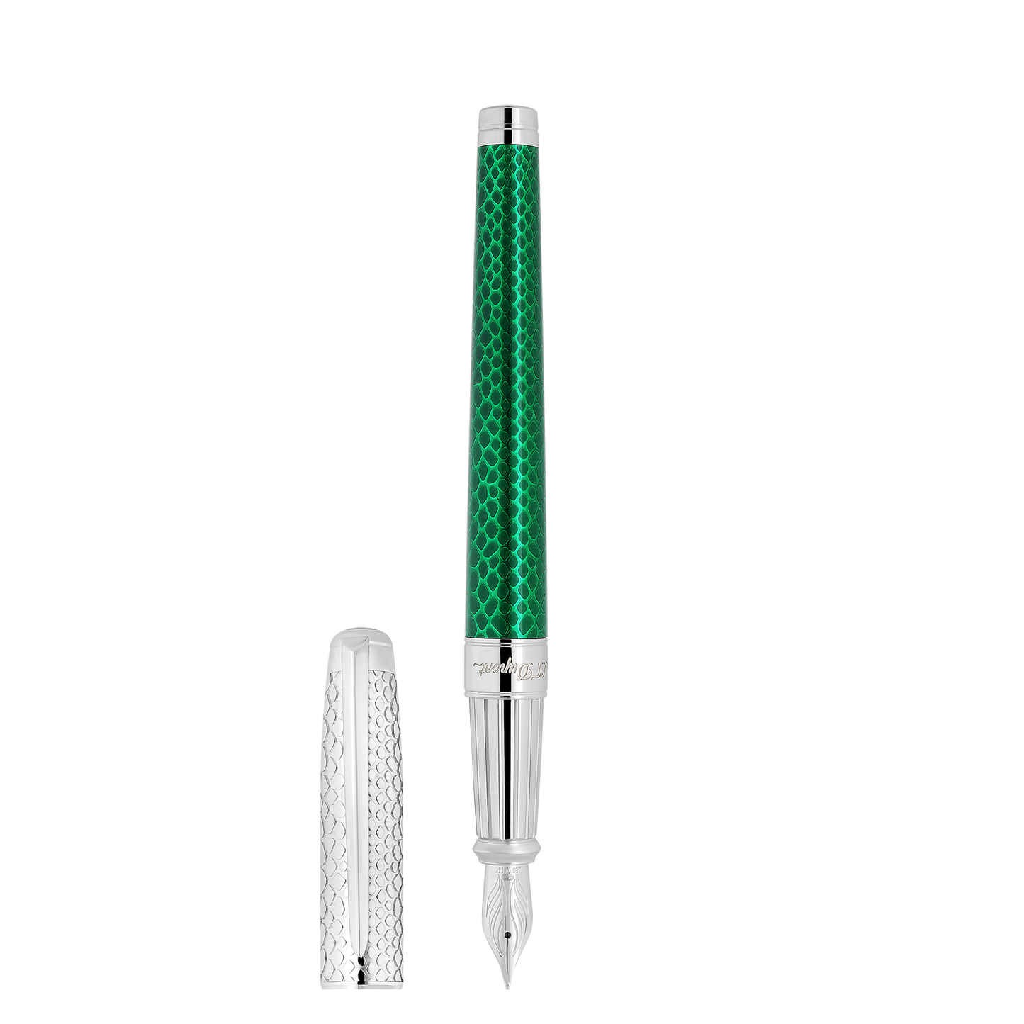 ST Dupont Fountain Pen Line D Eternity Snake Skin, Ltd. Edt., Green