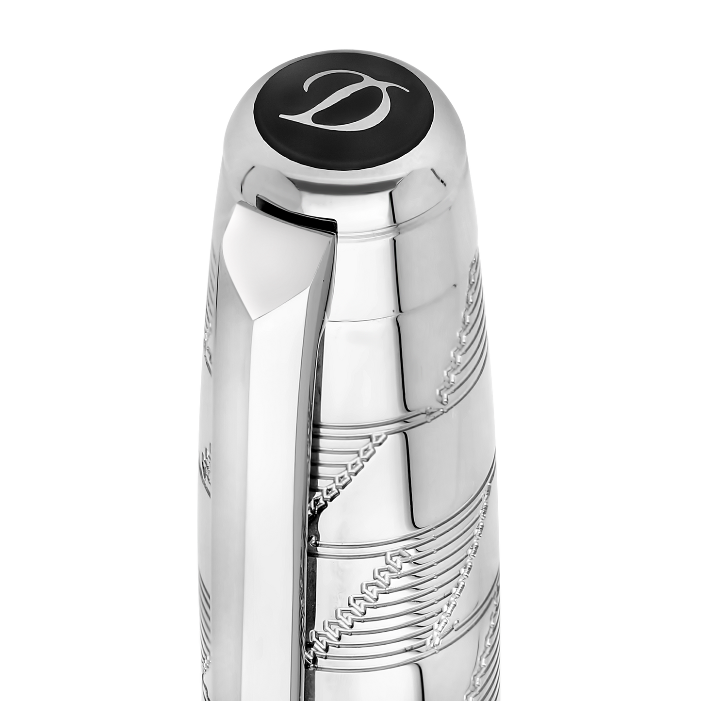 ST Dupont Rollerball Pen Line D Eternity Monogram, Ltd. Ed., Silver