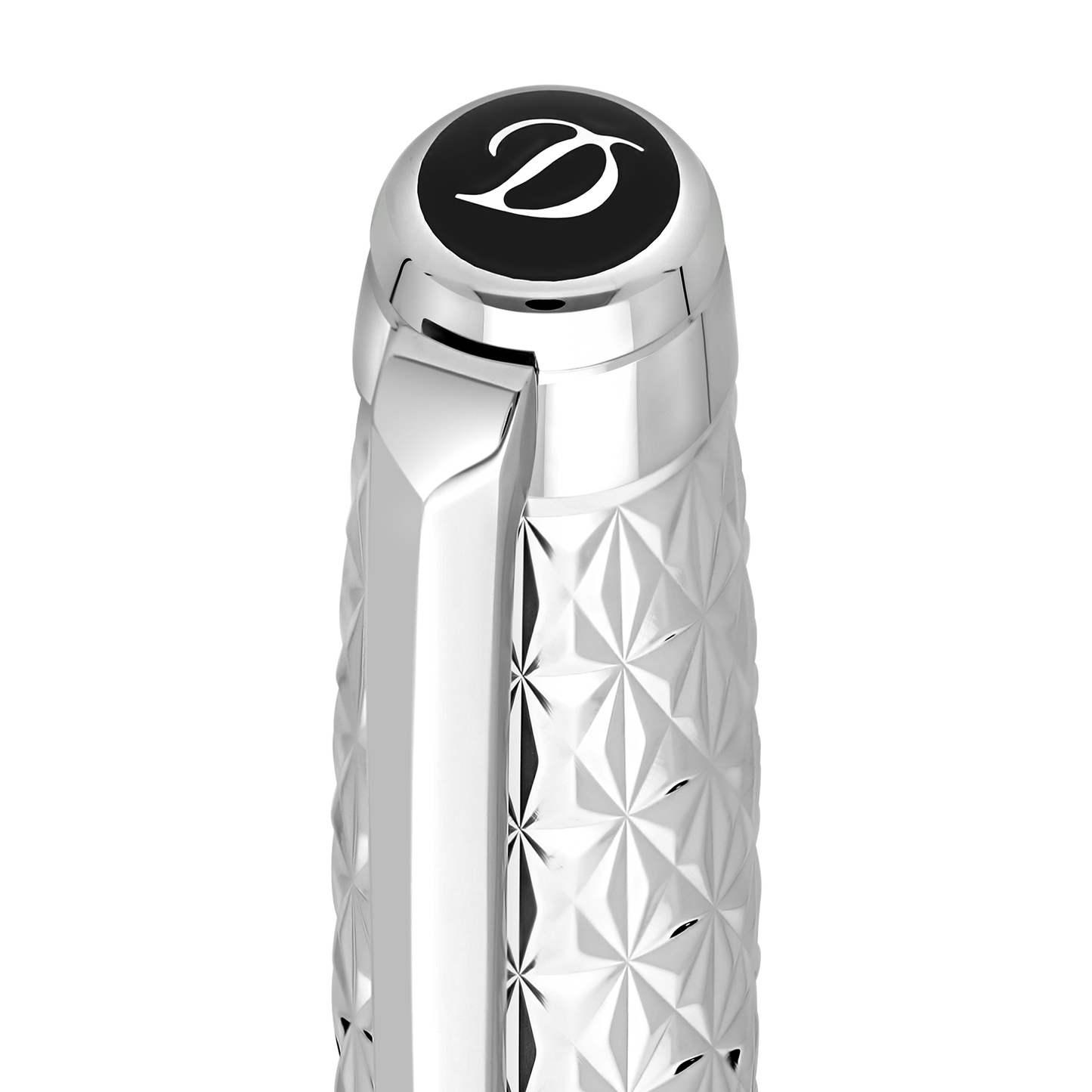 ST Dupont Kugelschreiber Line D Eternity Fire X, Palladium, Ltd. Edt., Schwarz