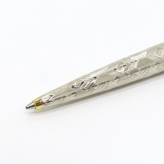Gucci, Kugelschreiber mit Etui - Geometric G, Silber/Gold