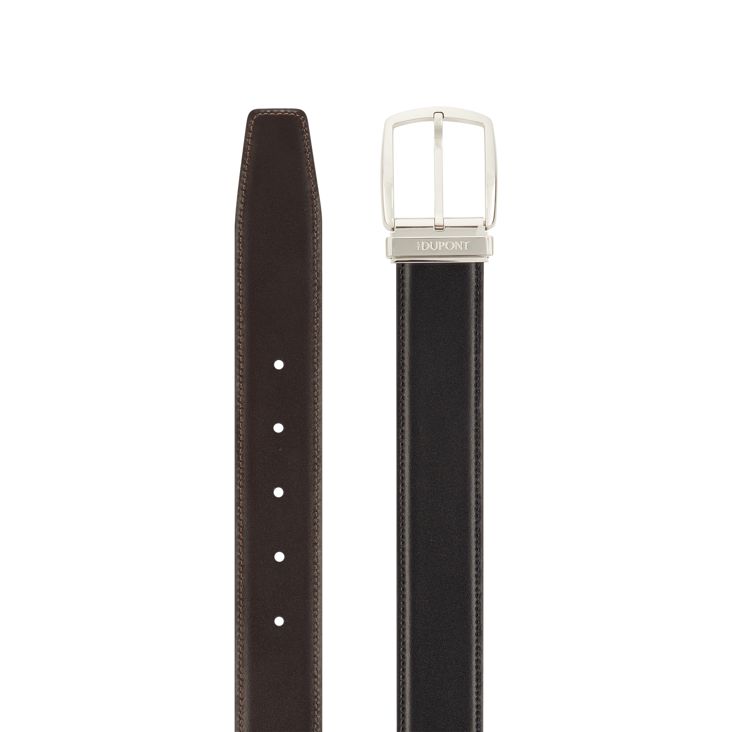 ST Dupont Accessories Line D Belts, Palladium, Black