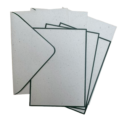 Rössler Klappkarten mit Umschlägen - 3er-Pack, Chamois/Grün