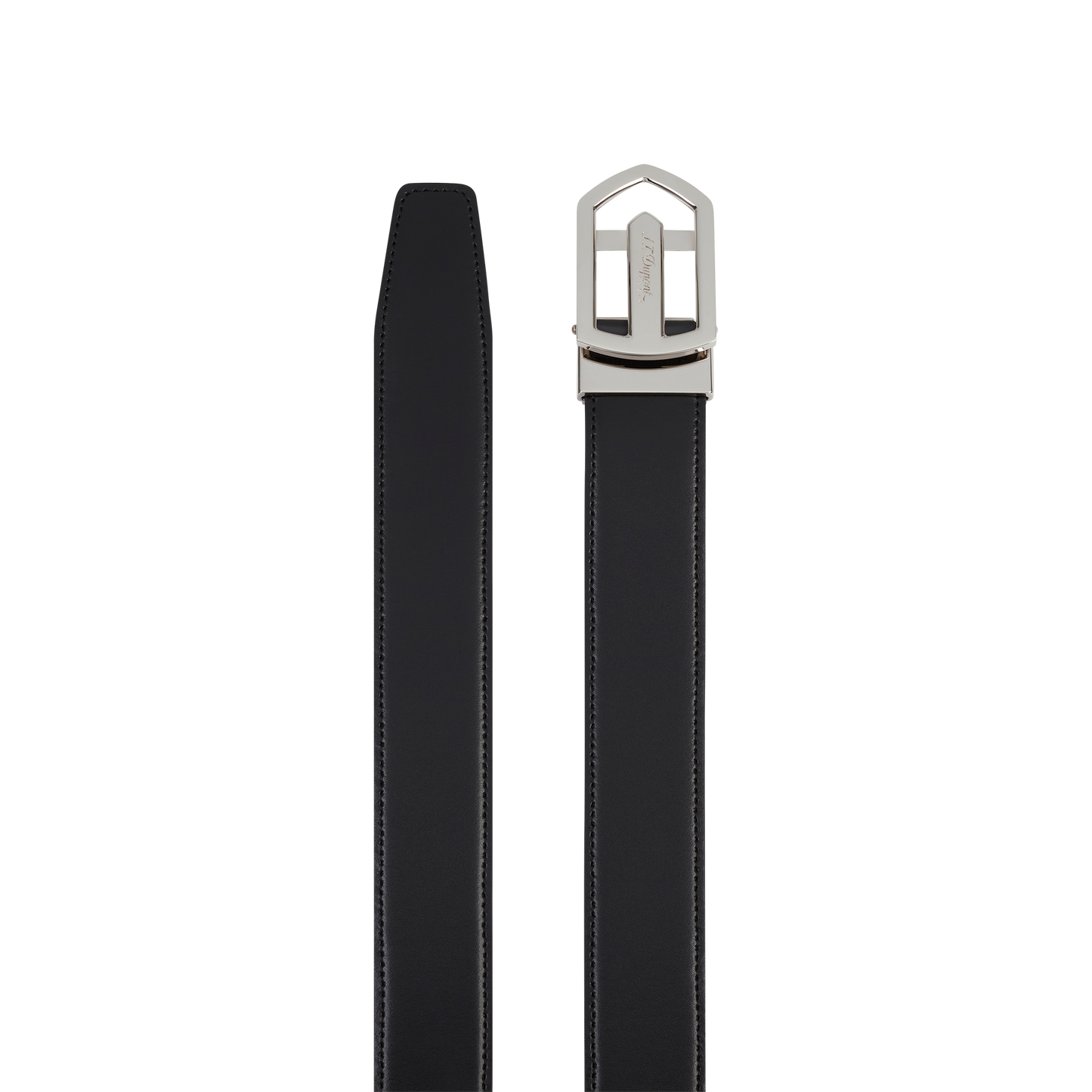 ST Dupont Accessories Autolock Belts, Palladium, Black