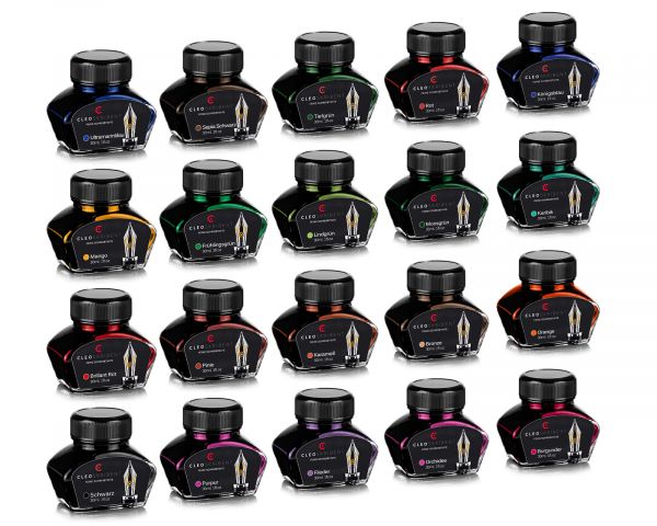 Cleo Skribent Füllhaltertinte Schreibtinte 30 ml Glasflakon