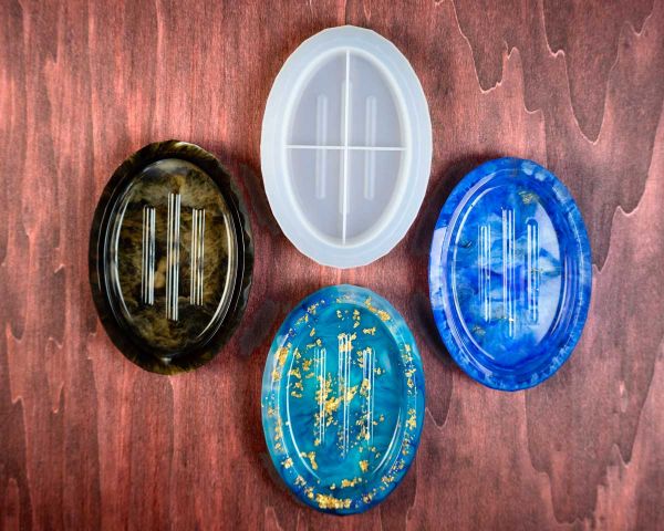 Octopus Office GmbH Silicone Mold Soap Dish Oval 14 x 10 cm