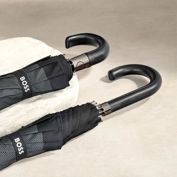 HUGO BOSS, Regenschirm, Chevron, Dark Grey