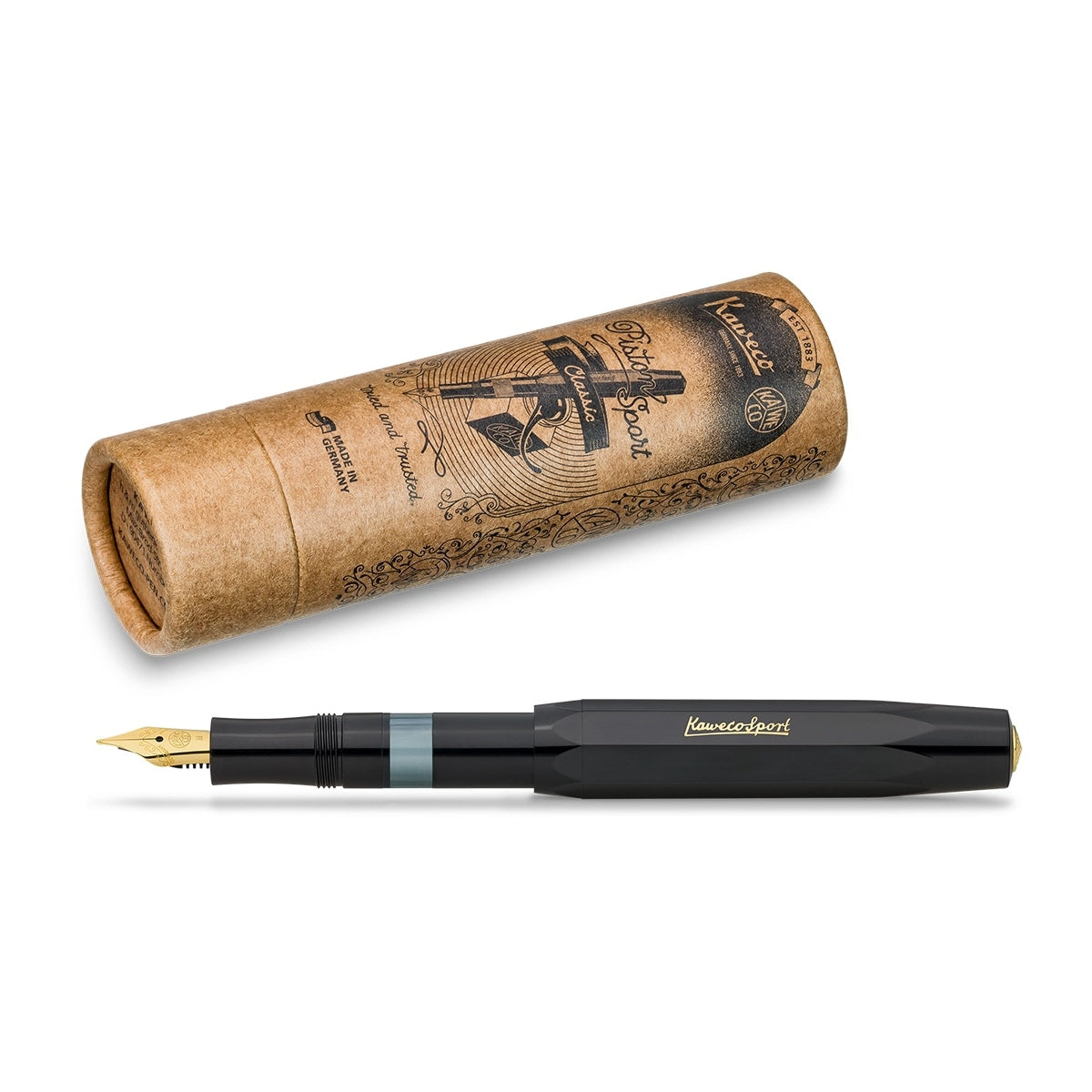 Kaweco Füller Classic Sport schwarz/gold, Kolbenmechanismus