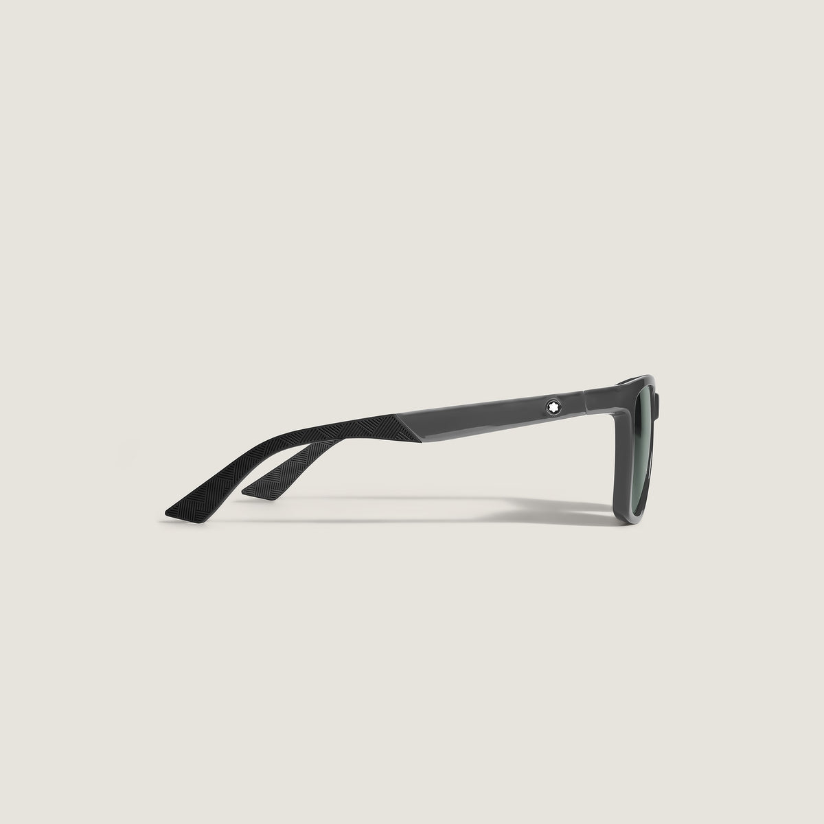 Montblanc Quadratische Sonnenbrille mit grauem Spritzgussrahmen – Ansicht 2