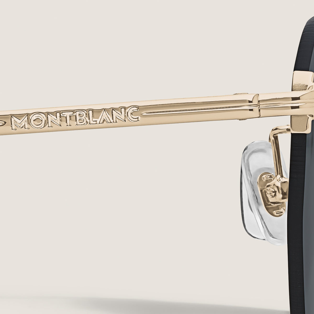 Montblanc Runde Sonnenbrille mit goldfarbenem Metallrahmen – Ansicht 3