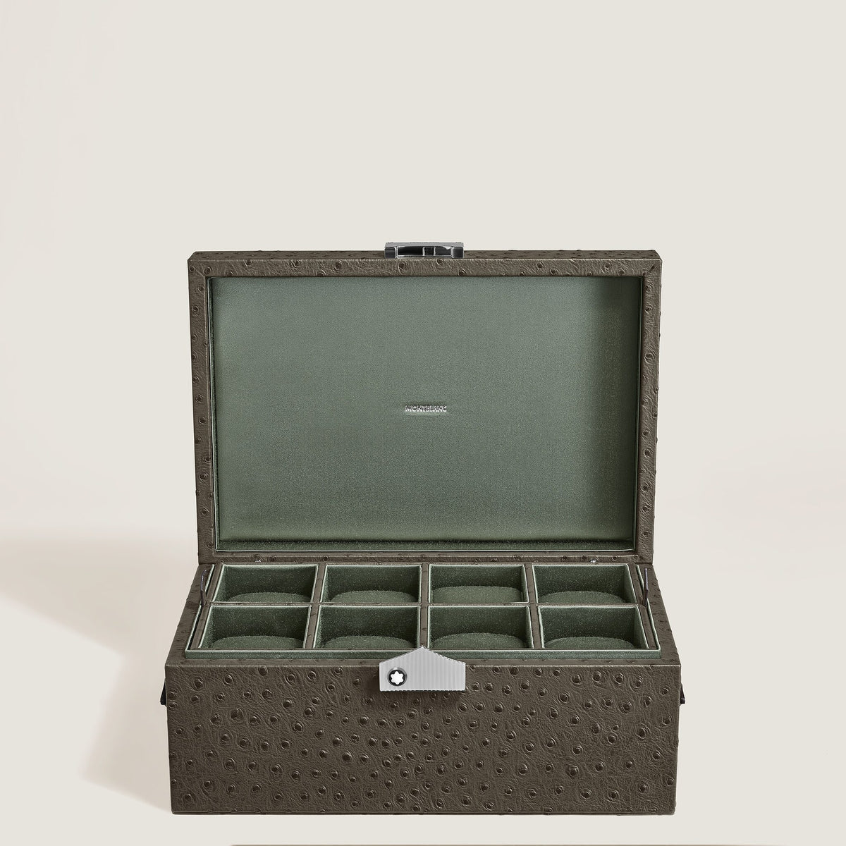 Montblanc Sammler Box für Uhren aus Leder mit Straußenprägung – Ansicht 2