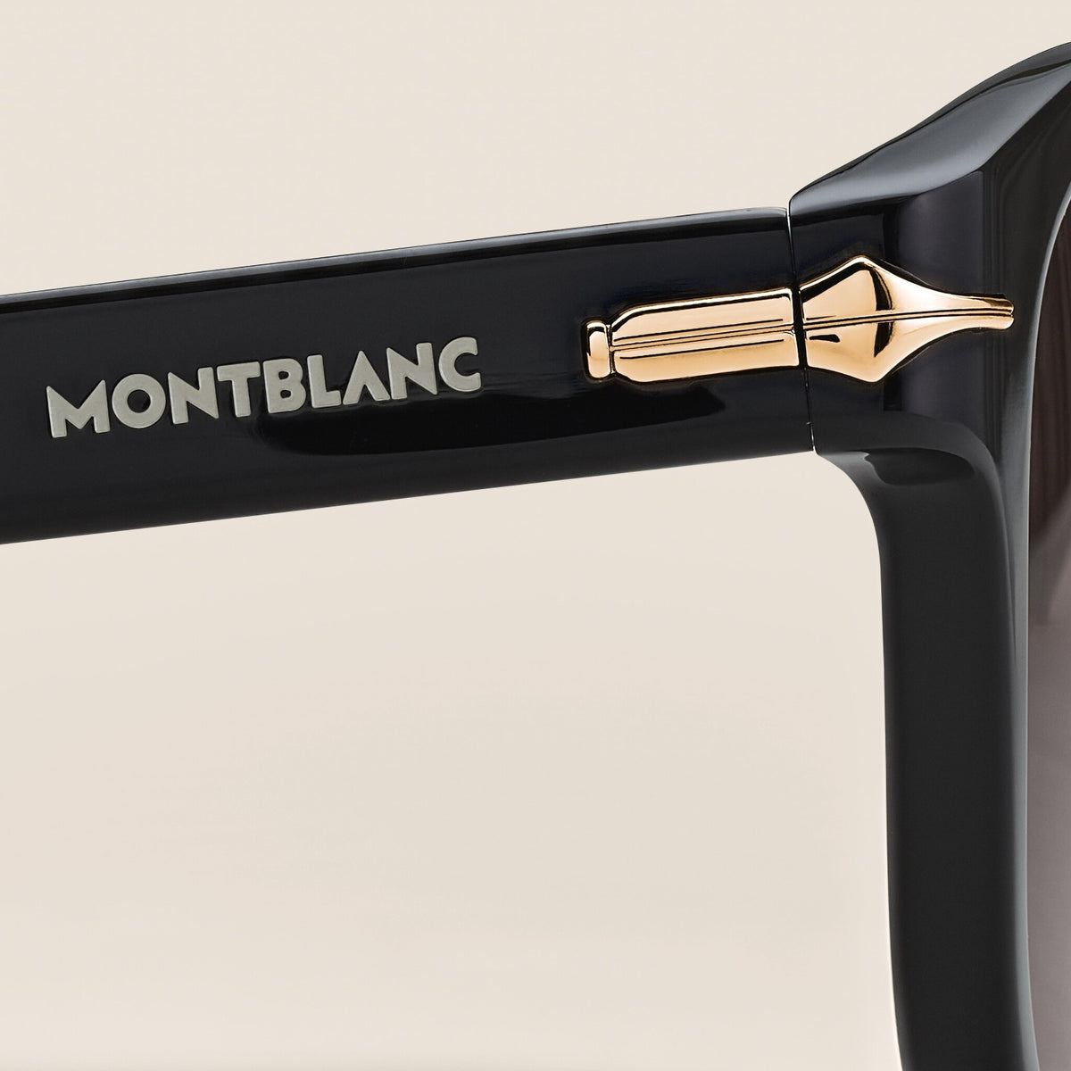 Montblanc Runde Sonnenbrille mit schwarzer Kunststofffassung – Ansicht 3
