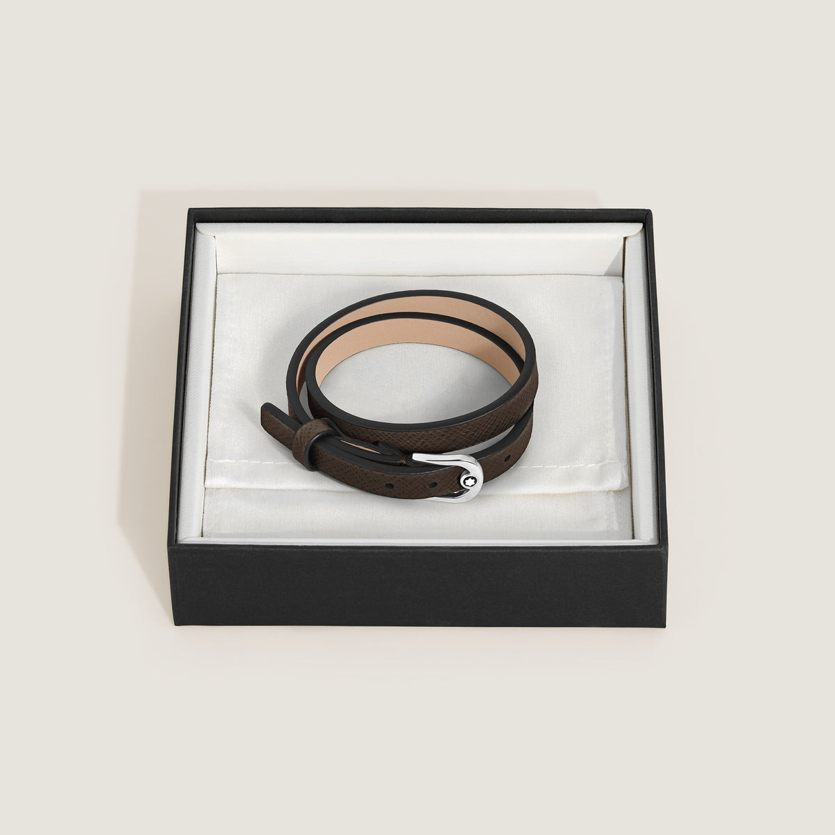 Montblanc Verstellbares Armband Horseshoe aus Sartorial Leder (MB136929) – Ansicht 2