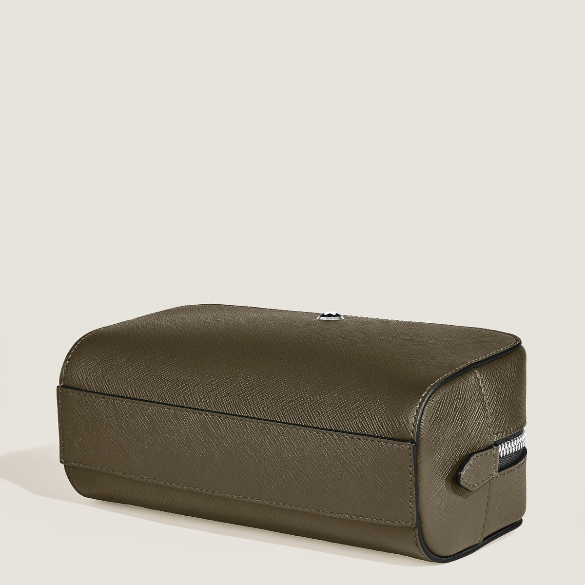 Montblanc Kleine Kosmetik Clutch aus Sartorial Leder – Khaki – Ansicht 8