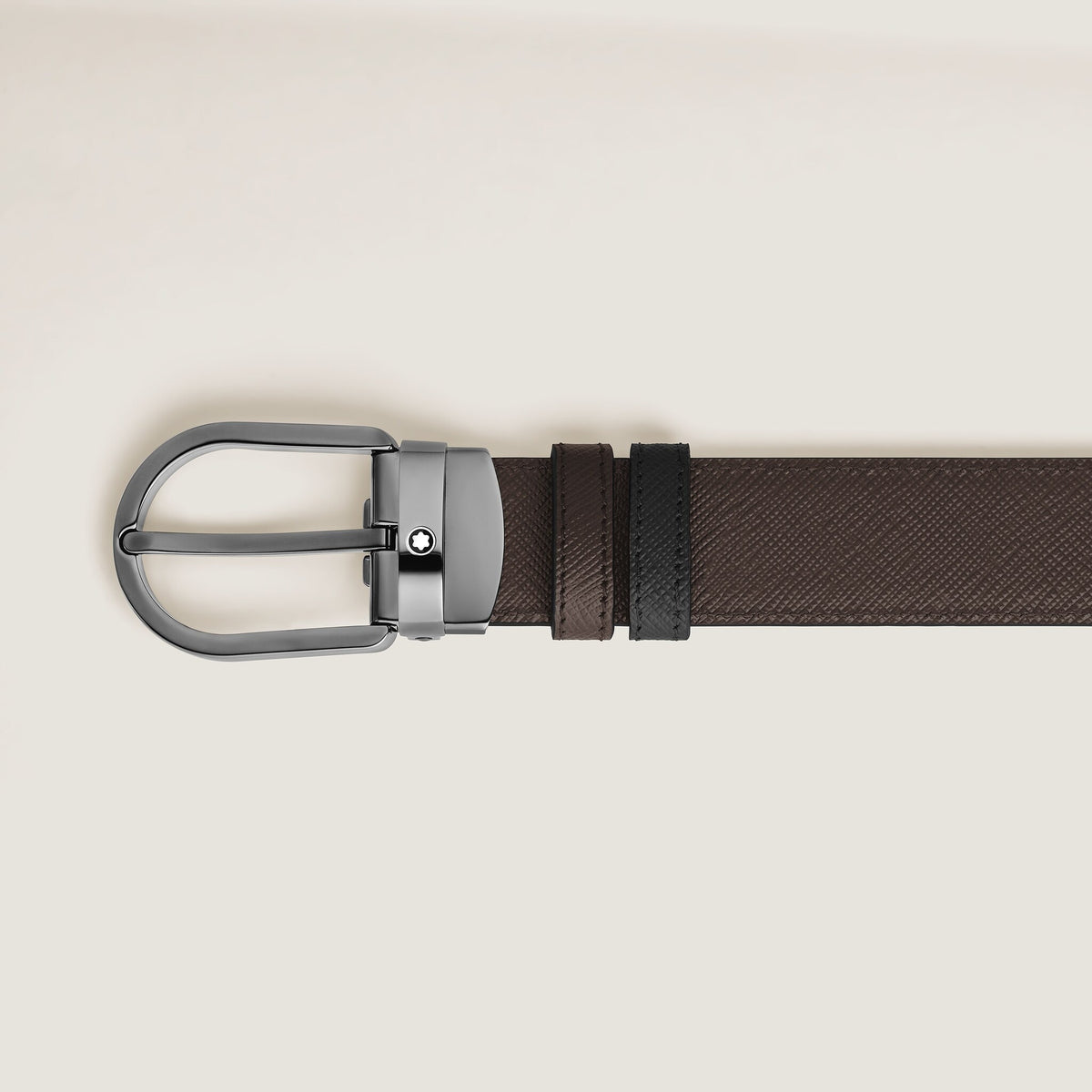 Montblanc Wendbarer Gürtel mit hufeisenförmiger Schließe 30 mm aus hochwertigem Leder (MB222355) – Ansicht 5