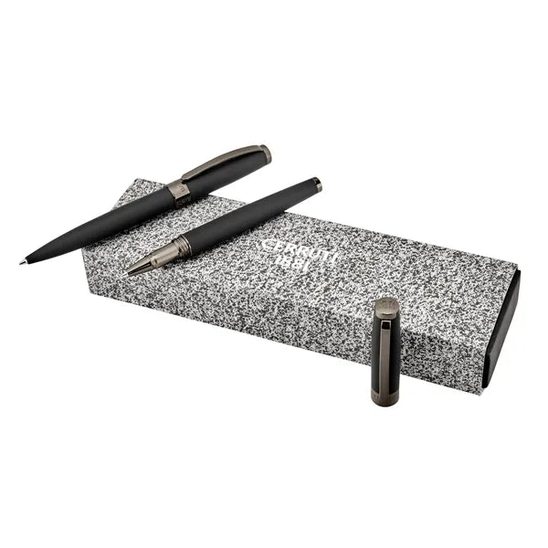 CERRUTI 1881 Schreibset Easton Black (Kugelschreiber & Tintenroller)