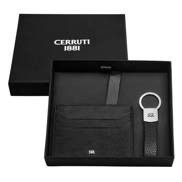 CERRUTI 1881 Schreibset Jefferson Black (Schlüsselring & Visitenkartenetui)
