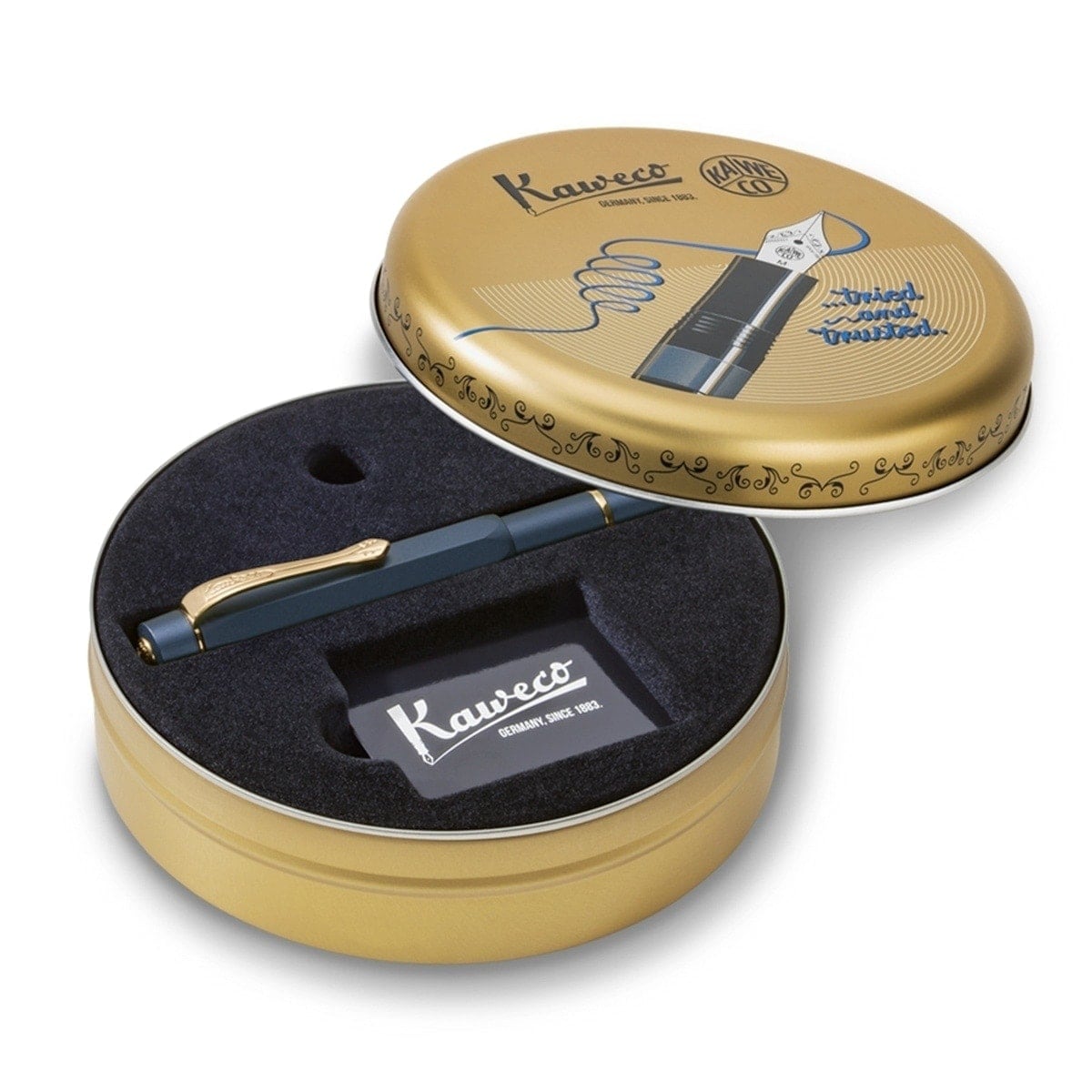 Kaweco AL Sport Fountain Pen with Transparent Ink Window, Navy