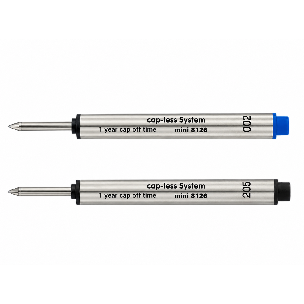 Waldmann, Capless Tintenrollermine für Voyager und Liberty Modelle, Mini, blau/schwarz 1St