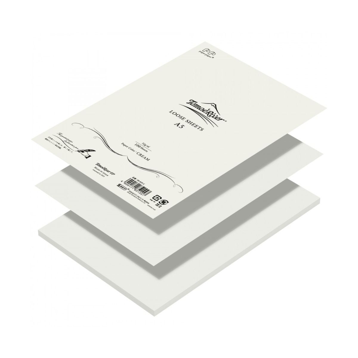 Tomoe River, carnet de papier pour stylo-plume, A6 pointillé crème, noir