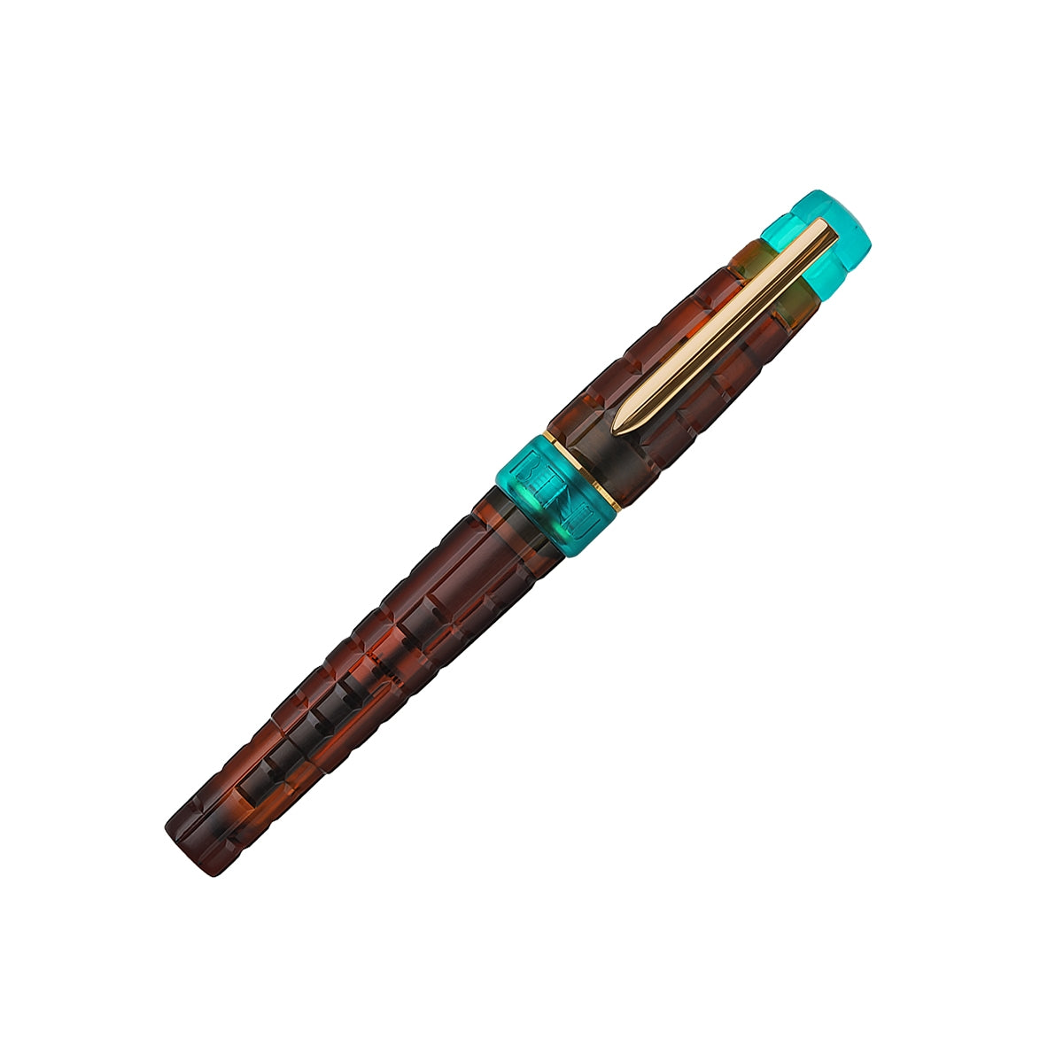 Stylo plume BENU Tessera doré, Ribbon Turquoise