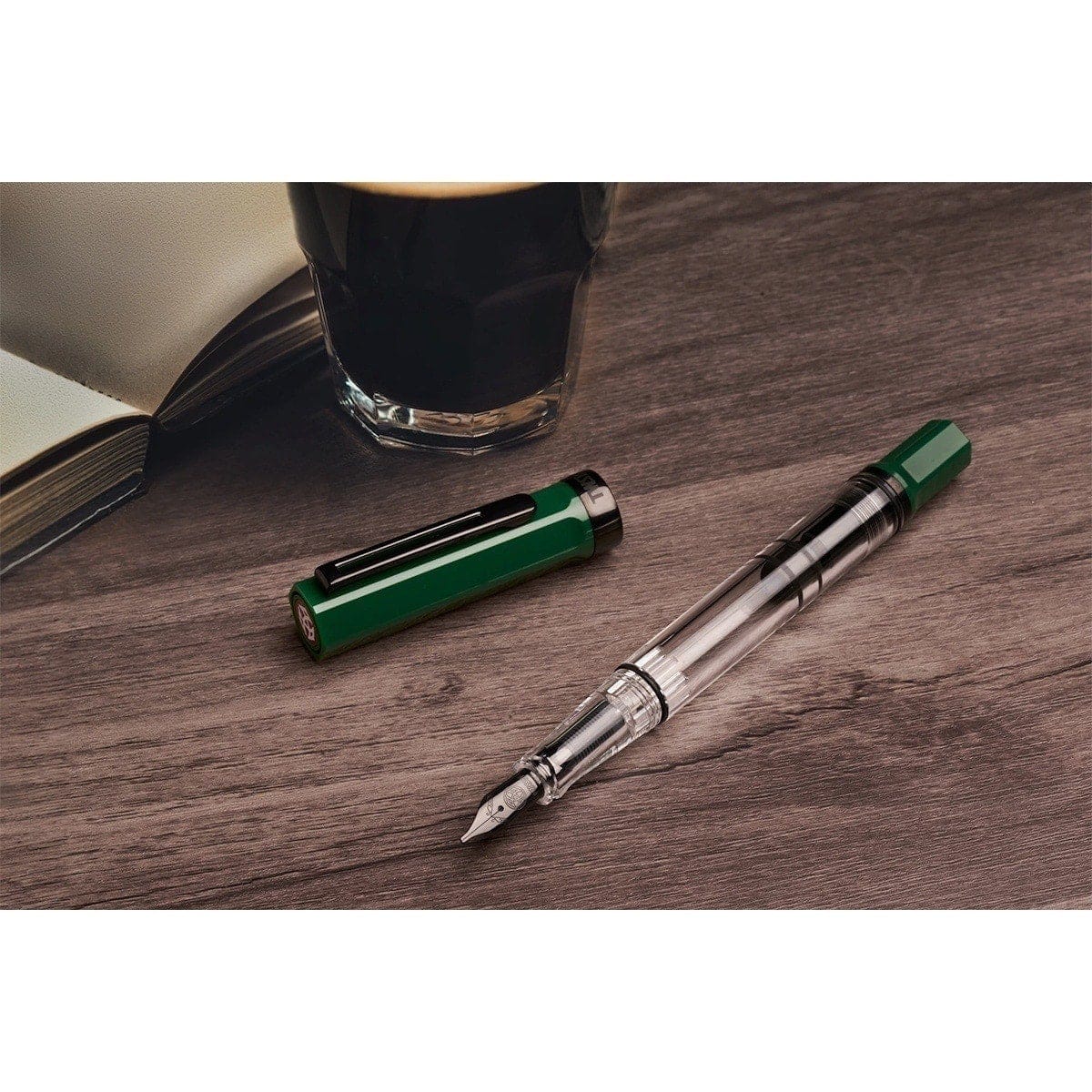 TWSBI ECO Fountain Pen Black, Irish Green with Onyx