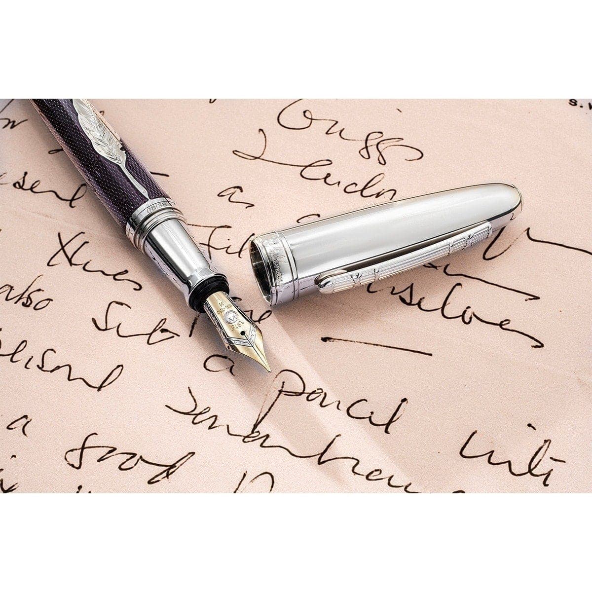 Waldmann & SEKRÈ, Fountain Pen Lady of the Swan Court, Limited - 18 Carat Gold Nib