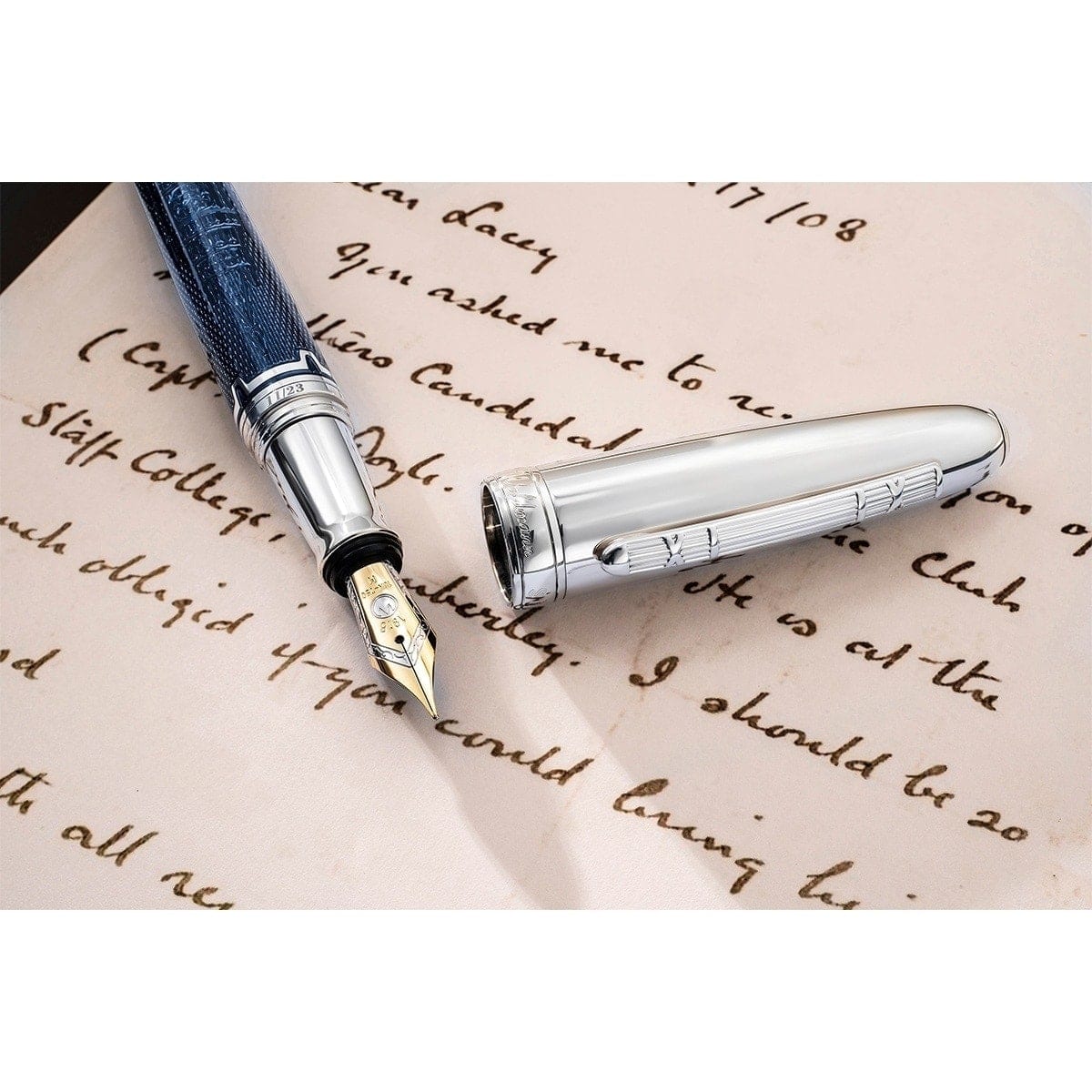 Waldmann & SEKRÈ, Fountain pen Private Eye of Baker Street, Limited - 18 Karat Gold Nib