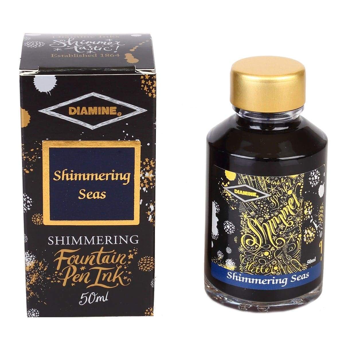 Diamine, Tintenglas, Shimmering 50 ml, Shimmering 50 ml Seas-1