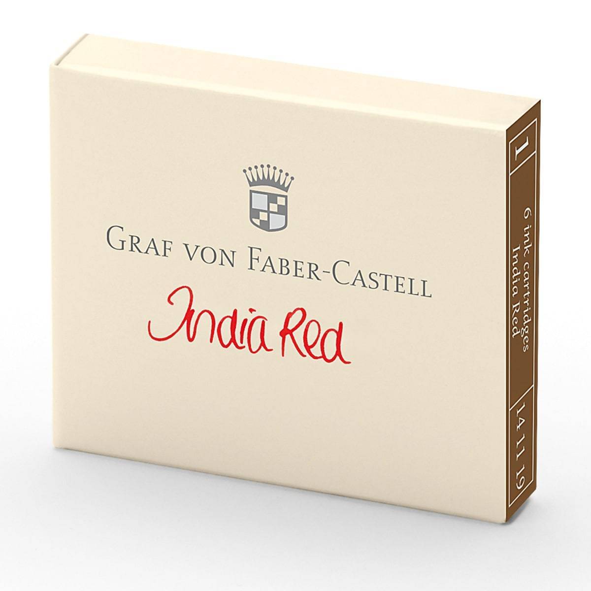 Graf von Faber-Castell, Tintenpatronen, India Red 6x, Rot-1