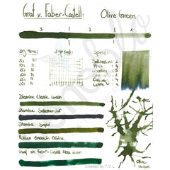 Graf von Faber-Castell, Tintenpatrone, 6x, Olive Green