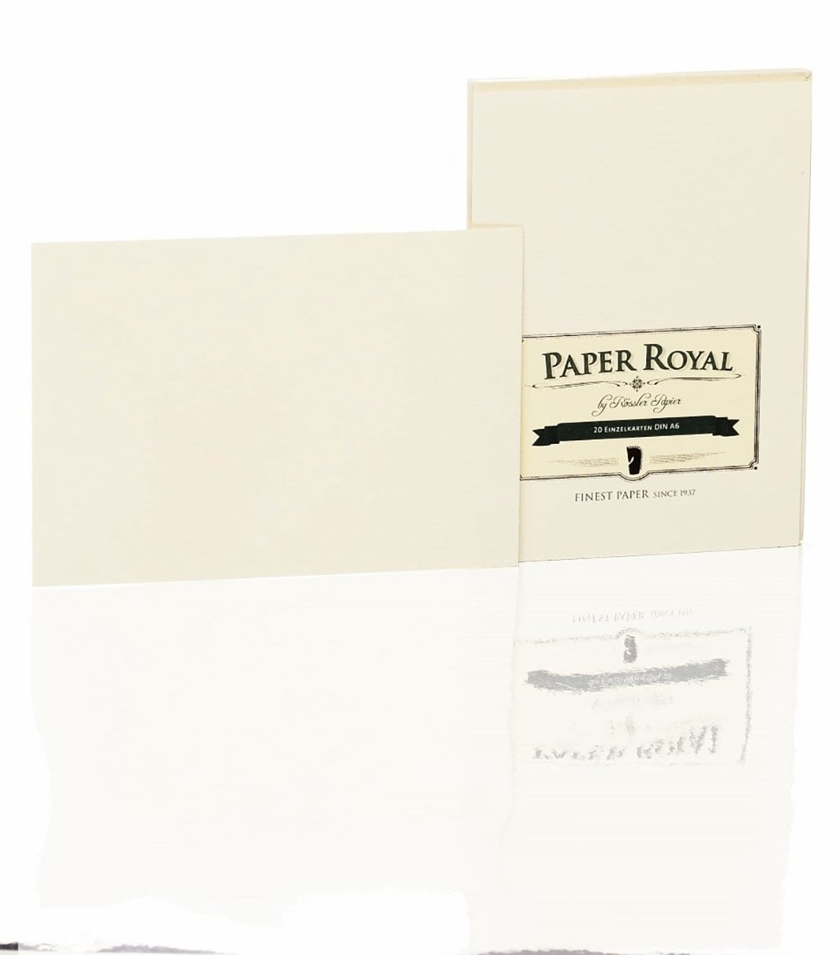 Rössler, Briefkarten, Paper Royal, A6, 20, chamois gerippt, Einzelkarten-1
