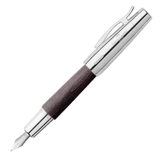 Faber-Castell, Füller, e-motion, Holz Chrom Schwarz-2