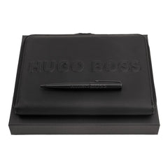 HUGO BOSS, Schreibset Label, A5, schwarz