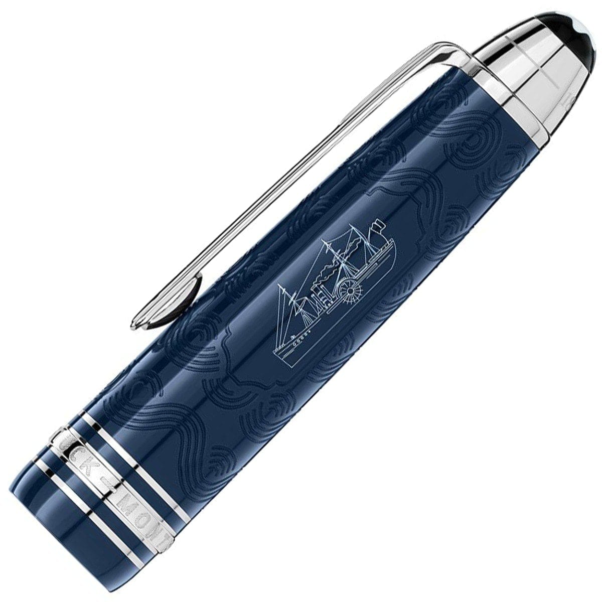 Montblanc, Füller, Meisterstück 146 LeGrand, In 80 Tagen um die Welt, blau-7
