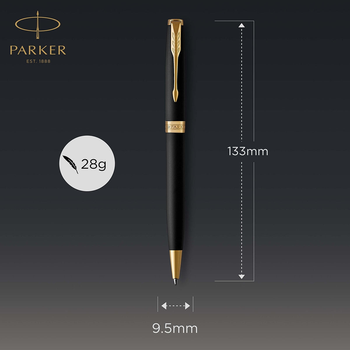 Parker Kugelschreiber Sonnet Core Matt Mattschwarz G.C.-7