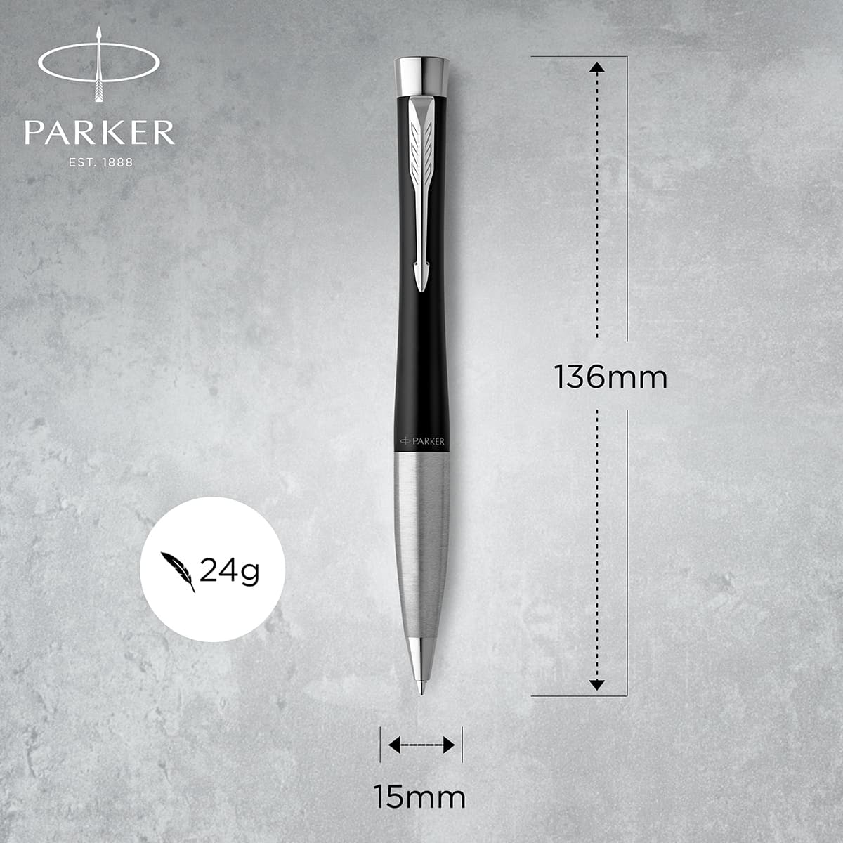 Parker Kugelschreiber Urban Core Twist Matt Mattschwarz C.C.-6