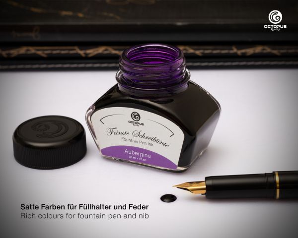Octopus Fluids Fountain Pen Ink Classic Writing Inks Aubergine