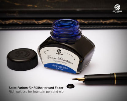 Octopus Fluids Fountain Pen Ink Classic Ultramarine Blue with Converter