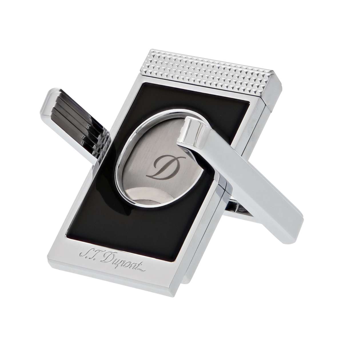 ST Dupont Accessories Zigarrenschneider Chrom, Ltd. Edt., Schwarz
