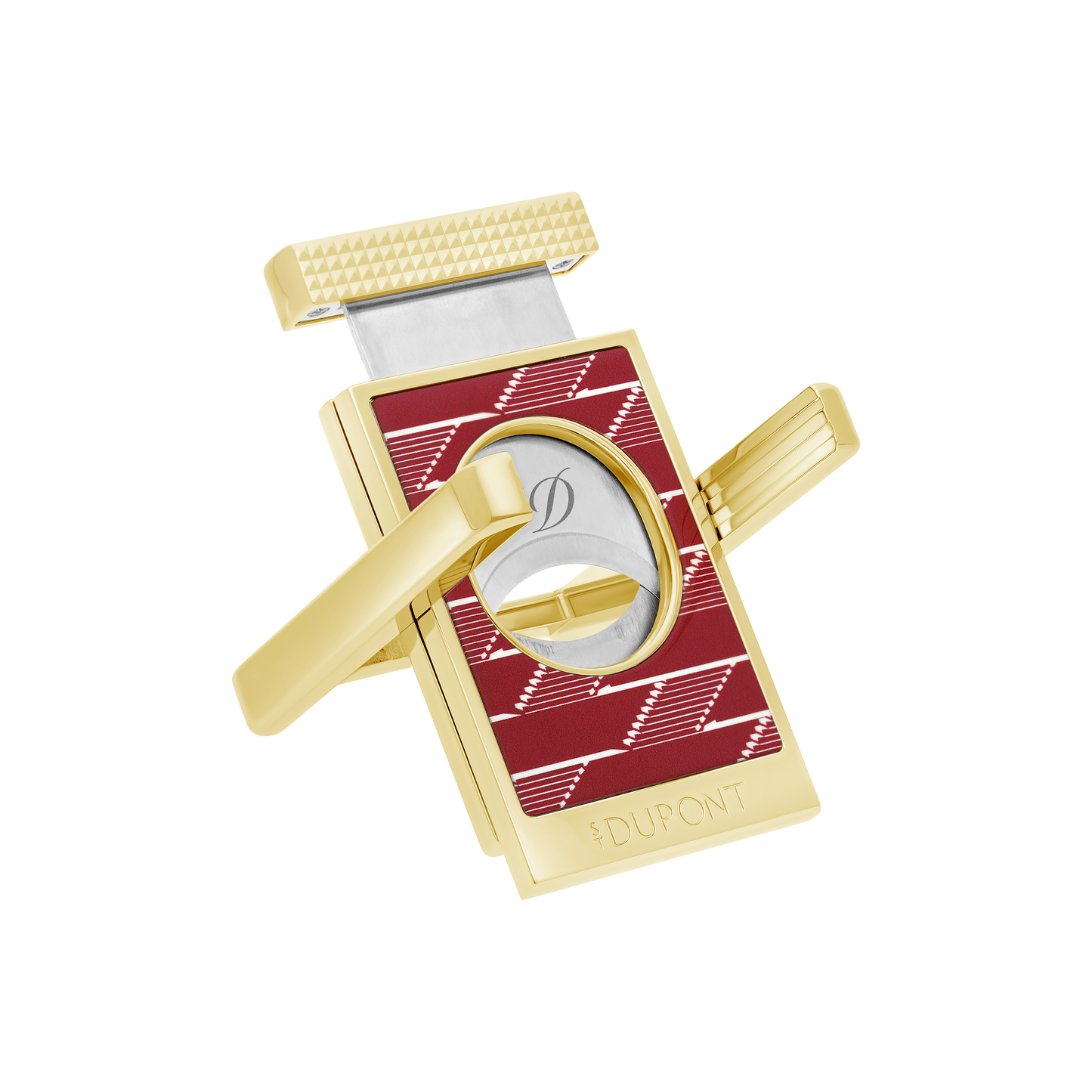 ST Dupont Lighter Cigar Cutter Monogram, Ltd. Edt., Burgundy