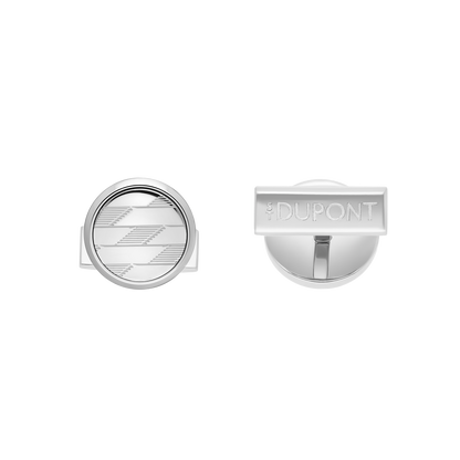 ST Dupont Accessories Manschettenknopf Monogram, Chrom, Ltd. Edt., Silver