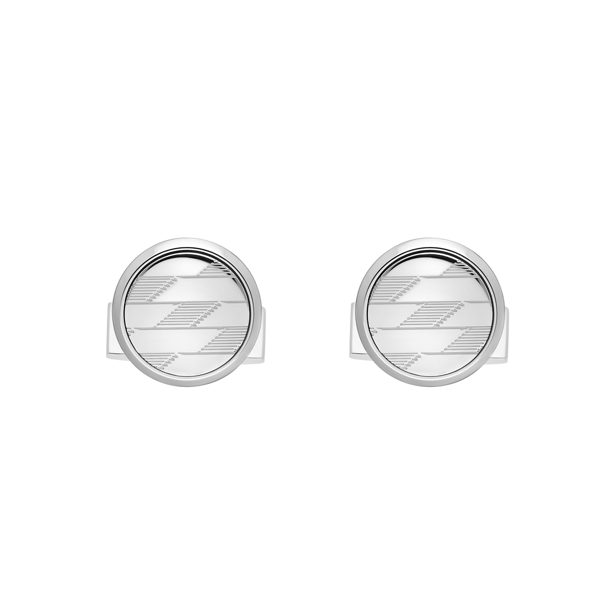 ST Dupont Accessories Manschettenknopf Monogram, Chrom, Ltd. Edt., Silver