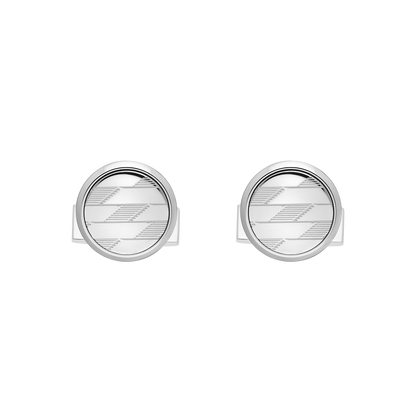 ST Dupont Accessories Manschettenknopf Monogram, Chrom, Ltd. Edt., Silver