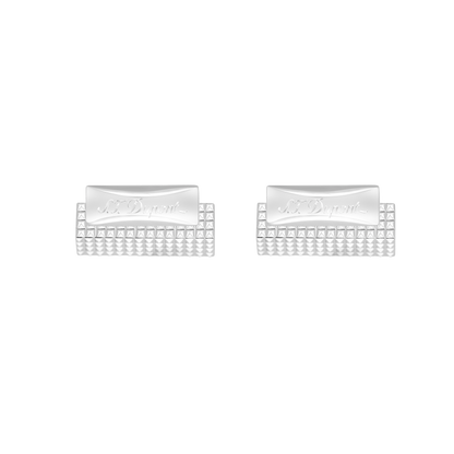 ST Dupont Accessories Manschettenknopf Cufflinks, Palladium, Ltd. Edt., Silver
