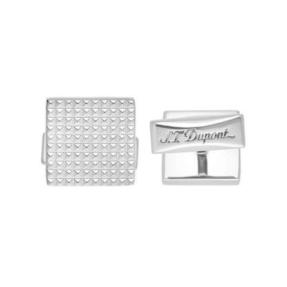 ST Dupont Accessories Manschettenknopf Cufflinks, Palladium, Ltd. Edt., Silver