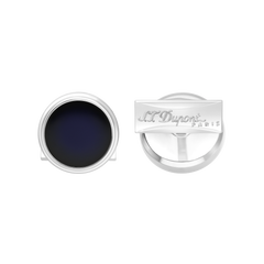 ST Dupont Accessories Manschettenknopf Cufflinks, Palladium, Ltd. Edt., Blau