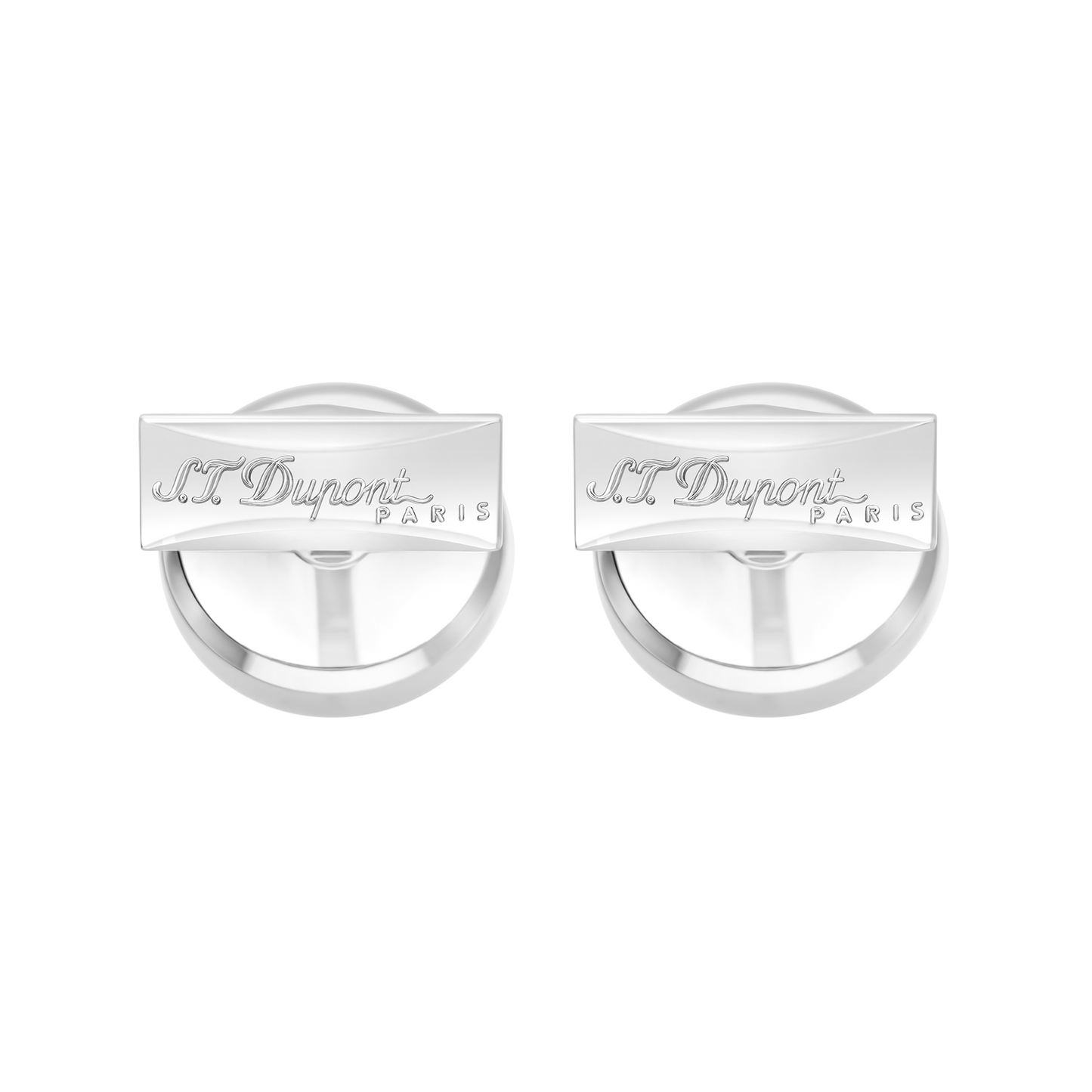 ST Dupont Accessories Manschettenknopf Cufflinks, Palladium, Ltd. Edt., Blau