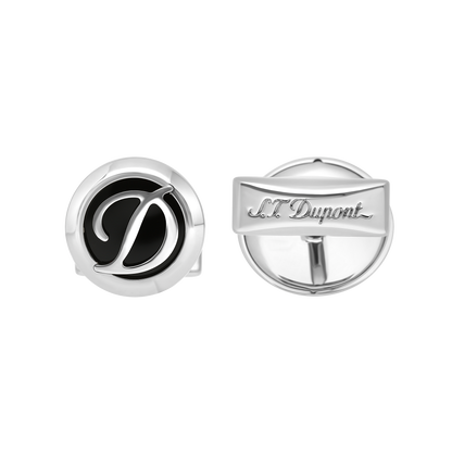 ST Dupont Accessories Manschettenknopf Cufflinks, Palladium, Ltd. Edt., Silver